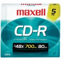 Maxell Digital 5pcs 700MB 80-Minute CD-R 648220